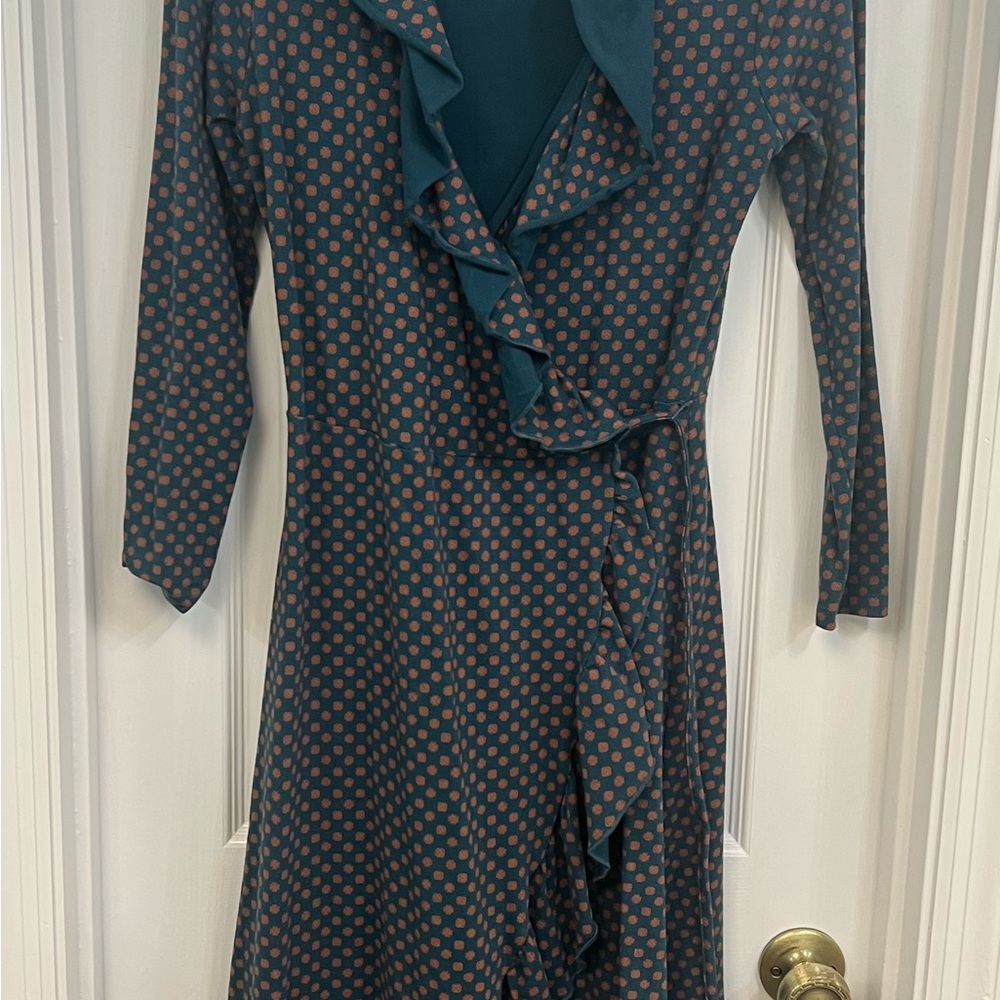 Matilda Jane Blue Long Sleeve Cowl Neck Dress